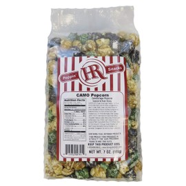 Camo Popcorn | 6 Pack | HR Poppin' Snacks - Made in USA - Made in Nebraska - Nebraska popcorn - Produced in Gibbon, Nebraska