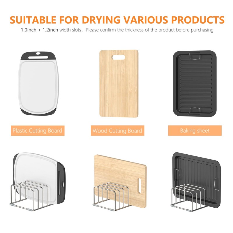 KORRTFID Cutting Board Holder Stand, Chopping Board Storage Rack, Cutting