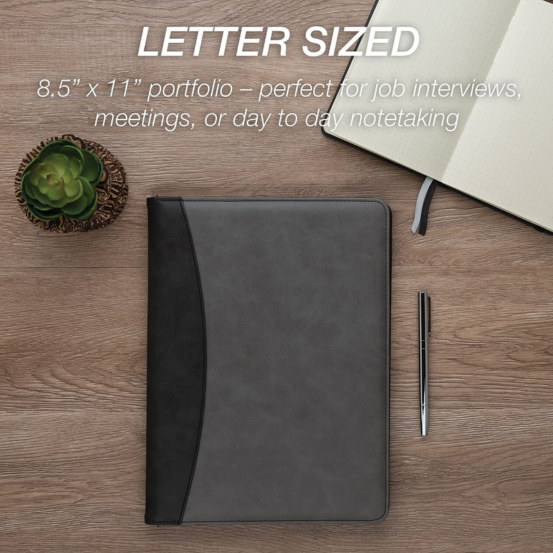 Samsill Two-Tone Padfolio, Resume Portfolio, Business Portfolio, with 8.5 x