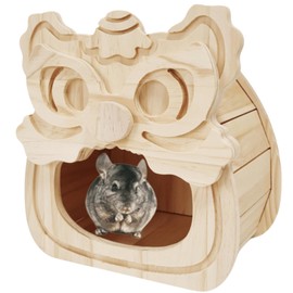 Chinchilla Hideout Natural Wooden Small Animal Hideout for Chinchilla Squirrel Sugar Gliders