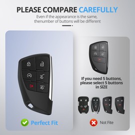 2Pack For Chevy Key Fob Cover With Keychain. TPU Soft Shell Full Protection.Compatible with 2021-2025 Silverado Sierra Tahoe GMC Yukon Suburban Denali (Gradient pink, 6-Buttons)