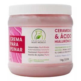 Productos Mart Mexico Crema Para Peinar Ceramidas & Ácido Hialurónico (1 Kilo)