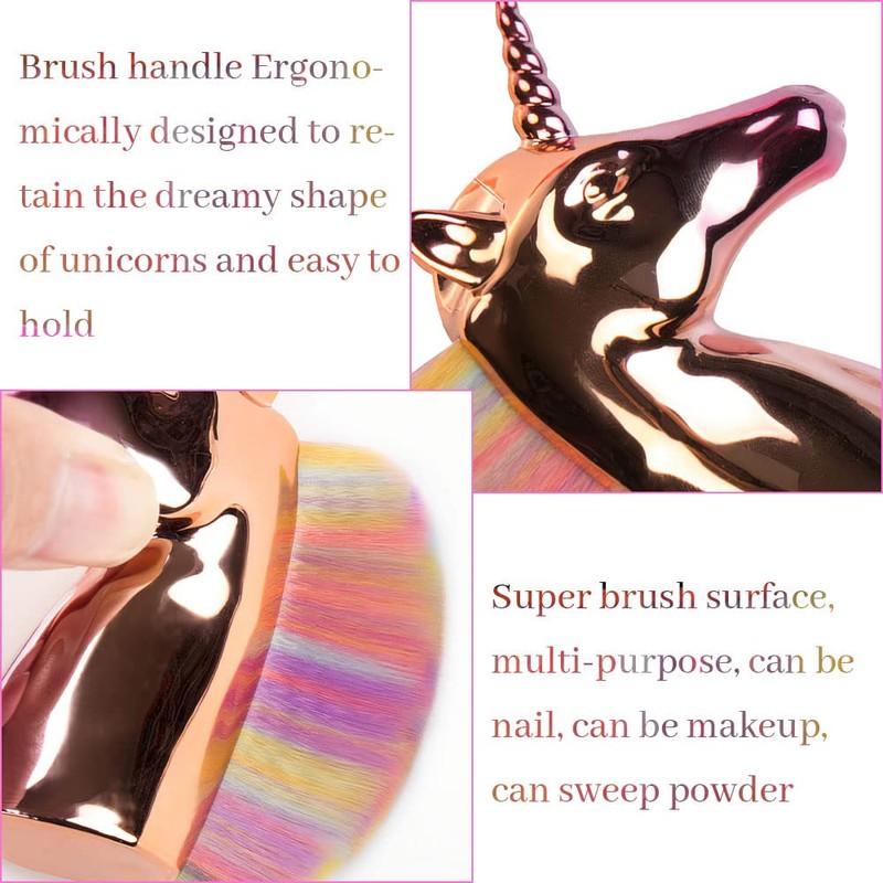 FainFun Nail Dust Brush, Nail Dust Brush, Brush Girls, Rainbow