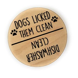 Dogs Licked Them Clean Dishwasher Magnet Dirty Clean