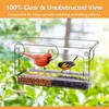 LUJII Shatterproof Window Bird Feeder with Strongest Suction Cups, Wild