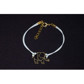 Miniblings Elephant Bracelet Pendant Lucky Bracelet Turquoise Gold India – Fashion Jewellery Handmade – Women's Girls Charm Bracelet, Metal, Without Stone