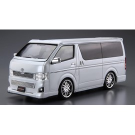 Aoshima Bunka Kyozai 1/24 The Tuned Car Series No. 28 Toyota Silk Blaze TRH200V Hiace Ver. III 2010 Plastic Model 10
