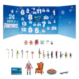 Fortnite 24 Days of Winterfest Advent Calendar - 4-Inch Figure with Weapons and Accessories plus Code for Bonus Virtual Item