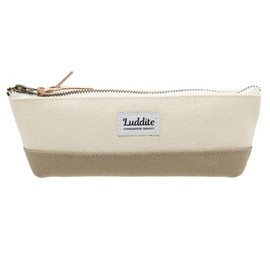 [Luddite] Radite Pencil Case, Two-Tone Boat Pencil Case, Slim, beige, (greige), Two-Tone Boat Pen Case