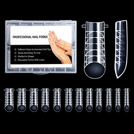 BNG Pack of 120 Nail Shapes Dual Nail Forms Full Cover Extension Mould Nail Shape for Poly Nail Gel Extension