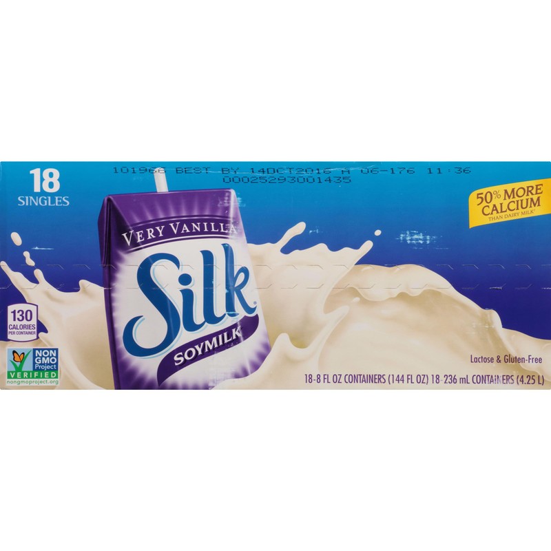Silk Shelf-Stable Soymilk Singles, Very Vanilla, Dairy-Free, Vegan, Non-GMO Project