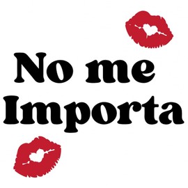 Red Lips Words Wall Stickers, No Me Importa Stickers, Self-Adhesive Vinyl Wall Art Decals for Home Living Room Bedroom Girly Women's Teens Apartment Red Room Decor