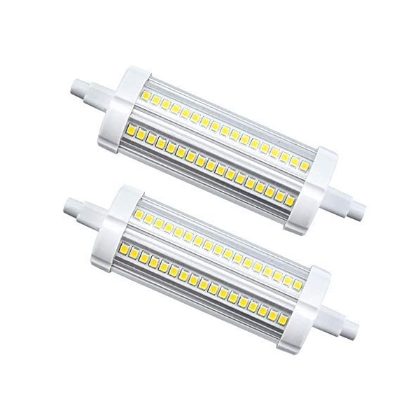 Lustaled 20W R7S J118 LED Light Bulbs 120V R7S Base T3 Double Ended 200W Tungsten Halogen Bulb Replacement Bulbs for Workshop Lighting Floor Lamps (Daylight 6000K, 2-Pack)