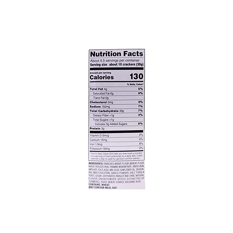 Savoritz PITA Crackers Sea Salt and Garlic & Chive 5oz