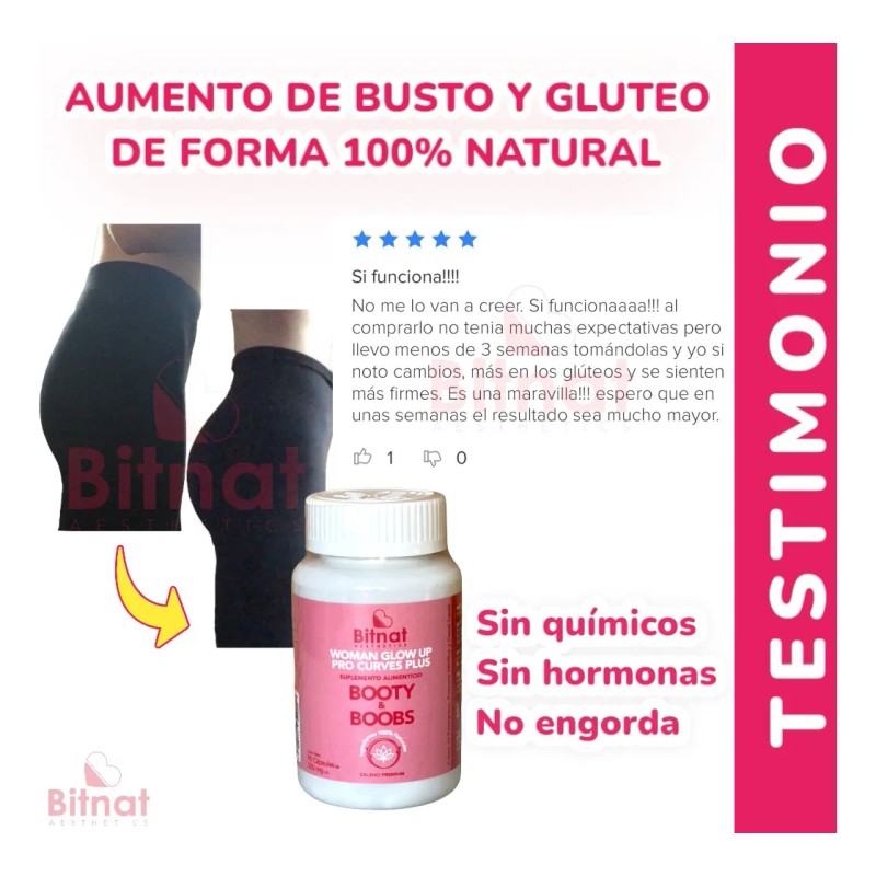 Kit Aumento De Busto Y Gluteo Natural (1 Frasco Y