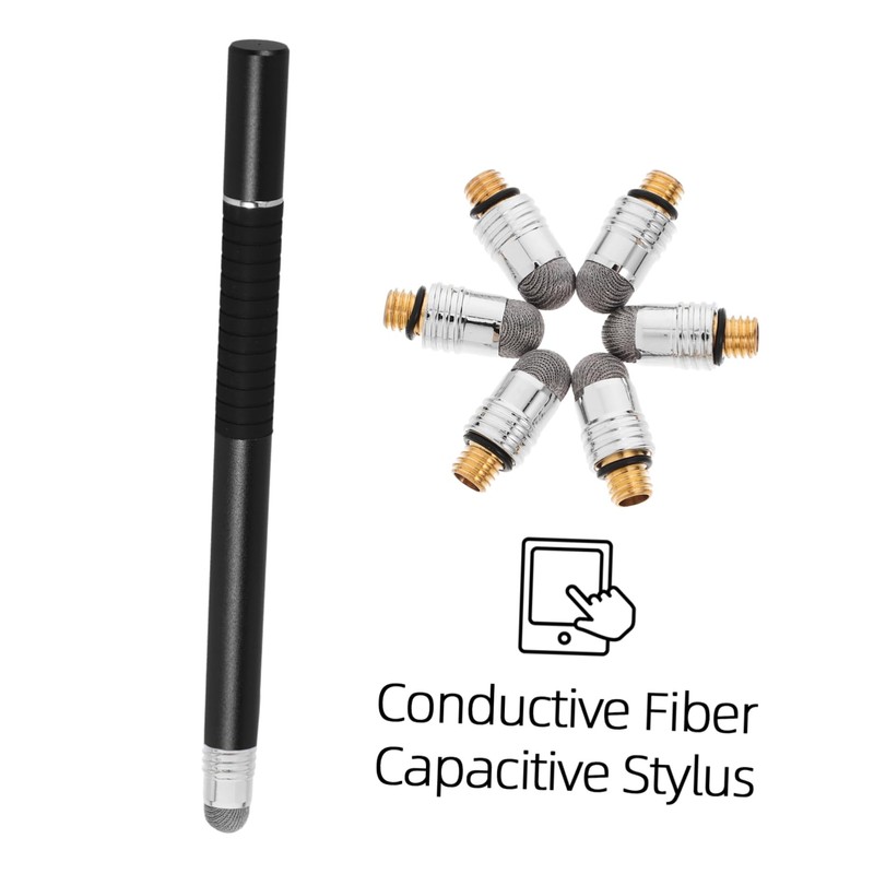 Mipcase 6pcs Capacitive Stylus Pen Tips Fiber Replacement Nibs for