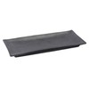 Yanco DB-411 Diamond Black Collection 10.5" X 4.375" Rectangular Plate, Matte Glaze (Pack of 24)