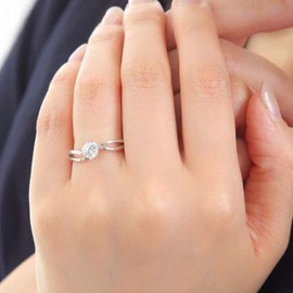 PLUSTER 925 Sterling Silver Ring, 1 Piece, Gift Box Set, Women's, Radiance Comparable to Diamonds, H&C Cubic Zirconia, Rhinestone, Cubic Zirconia, Cubic Zirconia