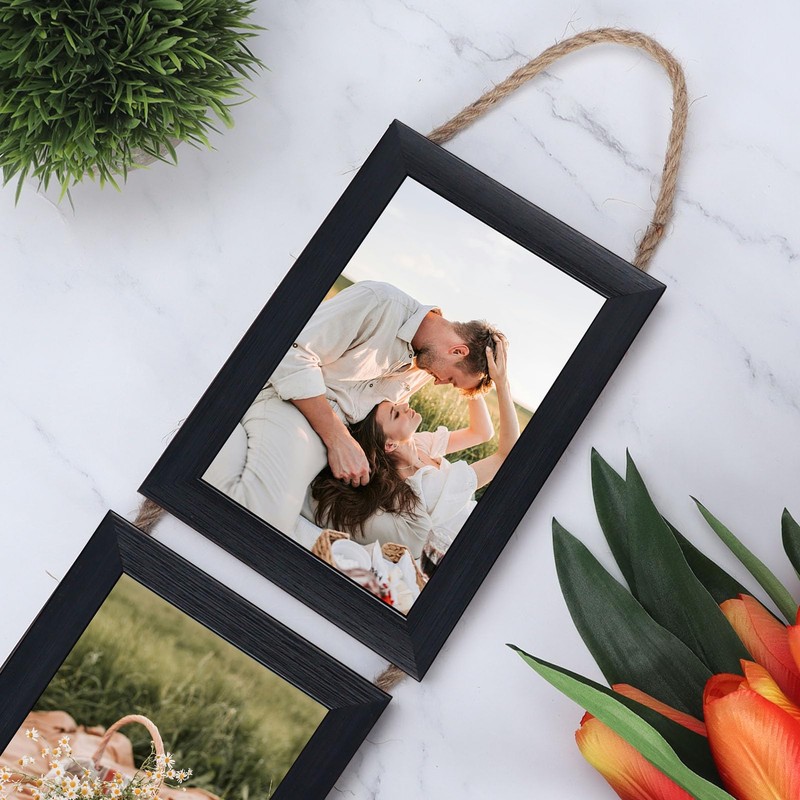 4x6 Picture Frames Collage Black, 3 Openings 4 x 6