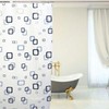 Square Pattern Bathroom Shower Curtain (150x180cm) Shower Curtain