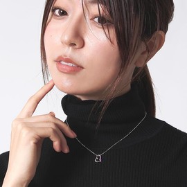 Royal Cara Women's Open Heart Natural Stone Necklace, Made in Japan, Gold K18, Y.G.P, Platinum, P.T.P, 925 Silver, Birthday Gift, Wife, Girlfriend, Mother's Day, Product Name: Queen of Hearts,