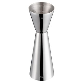 Briout Jigger for Bartending, Double Cocktail Jigger Japanese Premium 304 Food Grade Stainless Steel Jigger 2 OZ 1 OZ with Measurements Inside, Flat Edge