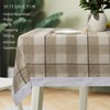 JUCFHY 100% Waterproof Rectangle Vinyl Tablecloth,Flannel Backed PVC Table Cloth