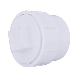 Charlotte Pipe 4" Cleanout Plug Adapter Pipe Fitting - Schedule 40 PVC DWV (Drain, Waste and Vent) Durable, Easy to Install, High Tensile and Sound Deadening for Home or Industrial Use (Single Unit)