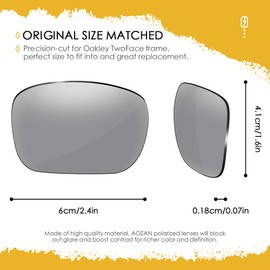 AOZAN ANSI Z87.1 Replacement Lenses Compatible with Oakley TwoFace OO9189 Sunglasses, Gainsboro Polarised, One Size, Gainsboro - Polarised