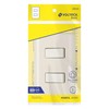 Volteck PA-APDO-BI, Placa armada 2 interruptores color marfil