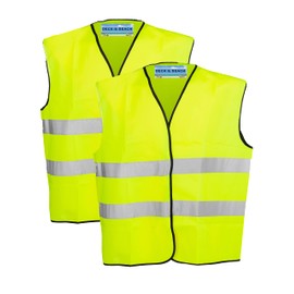 Children High Visibility School Safety Vest Waistcoat Jacket (2 pack, 7/9 Years)