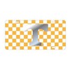 Tennessee Volunteers Checkerboard Power T License Plate (Orange/Silver) CHKBRD