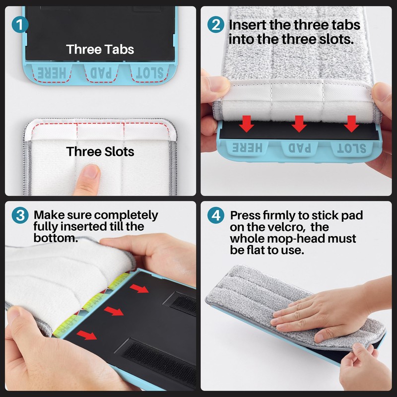 JOYMOOP Flat Mop, Microfiber Mop for Floor Cleaning and Wall