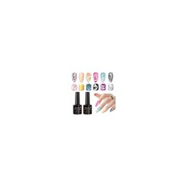 Kit Esmalte Uñas Gel Blanco,gel Crear Letras, Ondas Y Flores