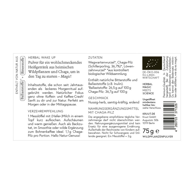 Kruut Magic Brew Organic 75g - Wild Herb Powder as