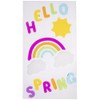 Holiday Decor 'Hello Spring' Rainbow and Sunshine Gel Window Clings