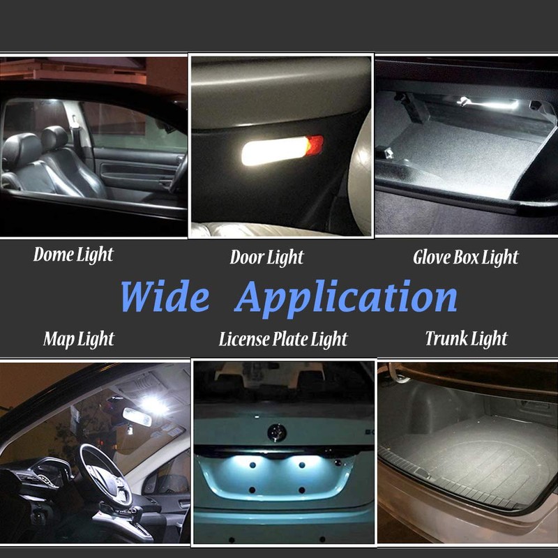 2PCS 6418 LED Car Bulb 1.42in 36mm Festoon LED Light
