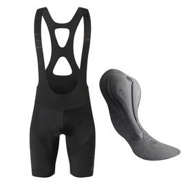 Cycling Bib Shorts for Men - Road Bike Bicycle Breathable Padded Riding Tights, Elastic Interface Pad-b Black, X-Small