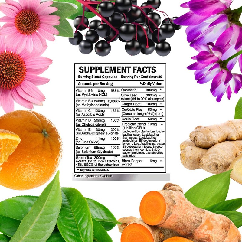 12 in 1 Boost Immune Support - Vitamin C, Zinc,