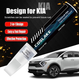 COSLAKE Car Touch Up Paint(Wolf Gray(C7S)) for Kia, Car Paint Scratch Repair Kit, Quick & Easy Solution to Repair, 2 in 1 Scratch Remover Pen with Color-Matched