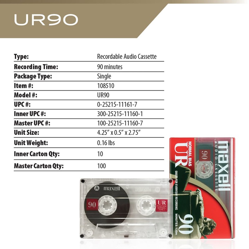 Maxell 108527 Optimally Designed Flat Packs with Low Noise Surface