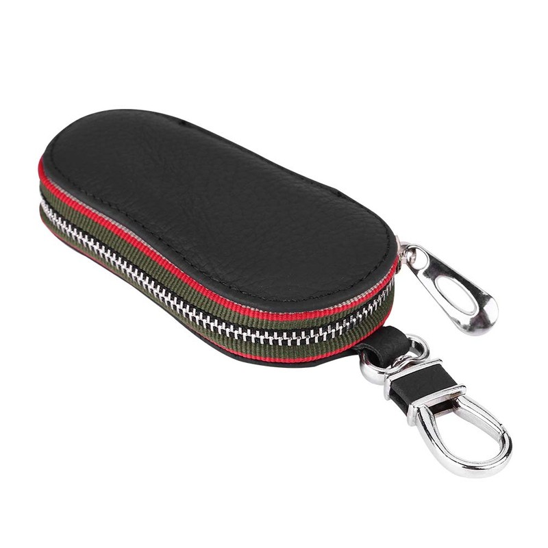 KIMISS Key Case Holder, Universal Car Auto PU Leather Zipper