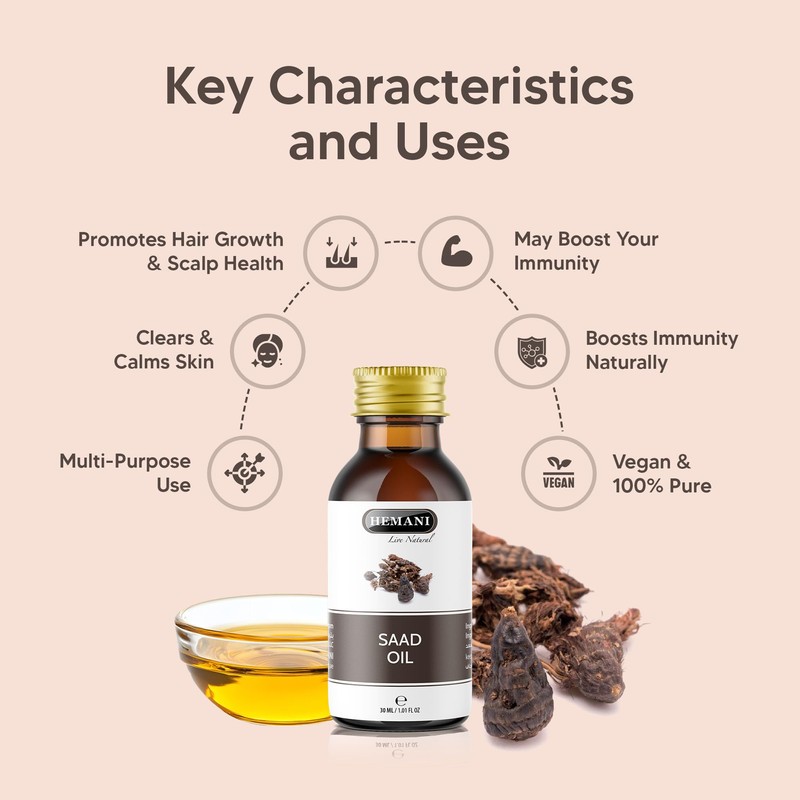 HEMANI Saad Oil 100% Natural Cold Pressed Halal Essential Oil