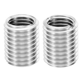 PATIKIL Thread Adapters Sleeve Reducing Nut, 2 Pcs M20xM16x25mm Male to Female Repair Insert Nut Screw Reducer Conversion Stainless Steel Fastener, Silver Tone