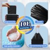 XUXRUS 2.6 Gallon Small Black Bathroom Trash Bags, 60 Count