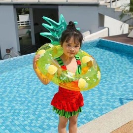New Pineapple Tube Inflatable Baby Seat Ring for Children's Swimming lf2379 Pineapple + Swim Ring 20ea