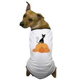 CafePress Cat and Pumpkins Dog T Shirt Dog T-Shirt, Pet Clothing, Funny Dog Costume