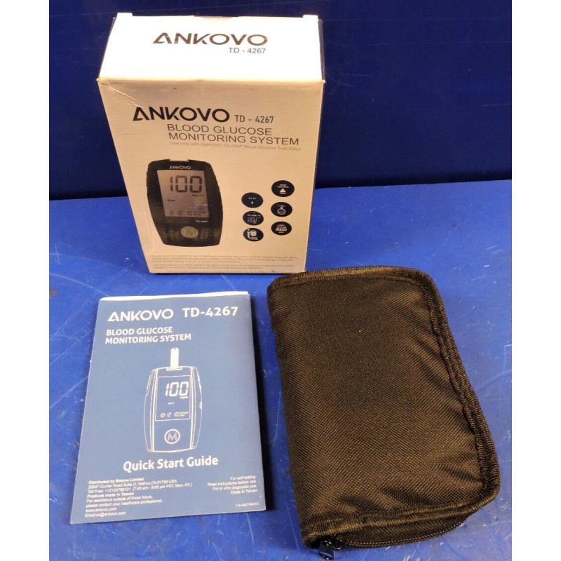 NEW Ankovo TD-4267 Blood Glucose Monitor / 100 Strips 100