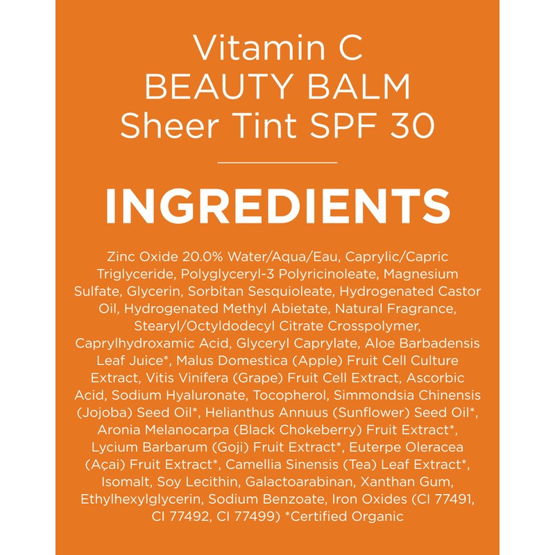 Andalou Naturals Vitamin C BB Beauty Balm Sheer Tint SPF