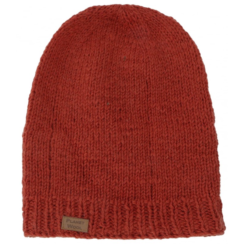 GURU-SHOP, Beanie Cap, Nepal Knitted Cap, Red, Size:One Size, Wool